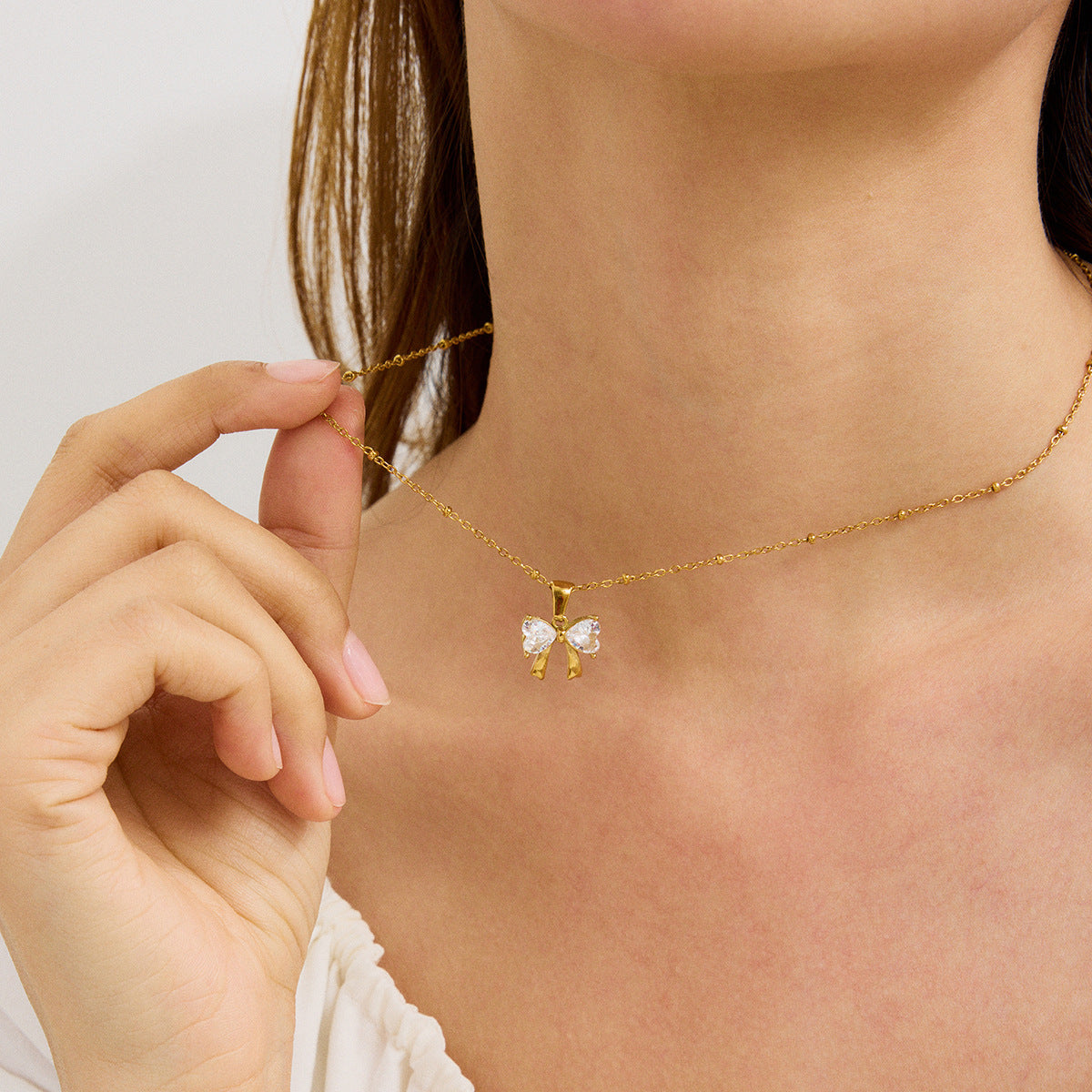Bow Pendant Necklace