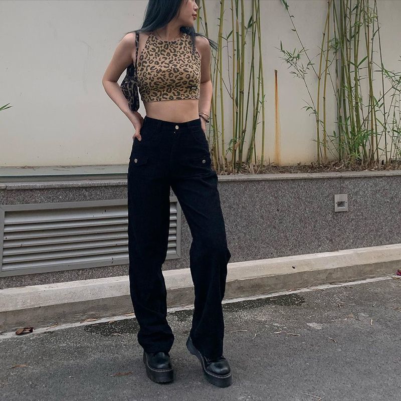 Backless Leopard Print Top