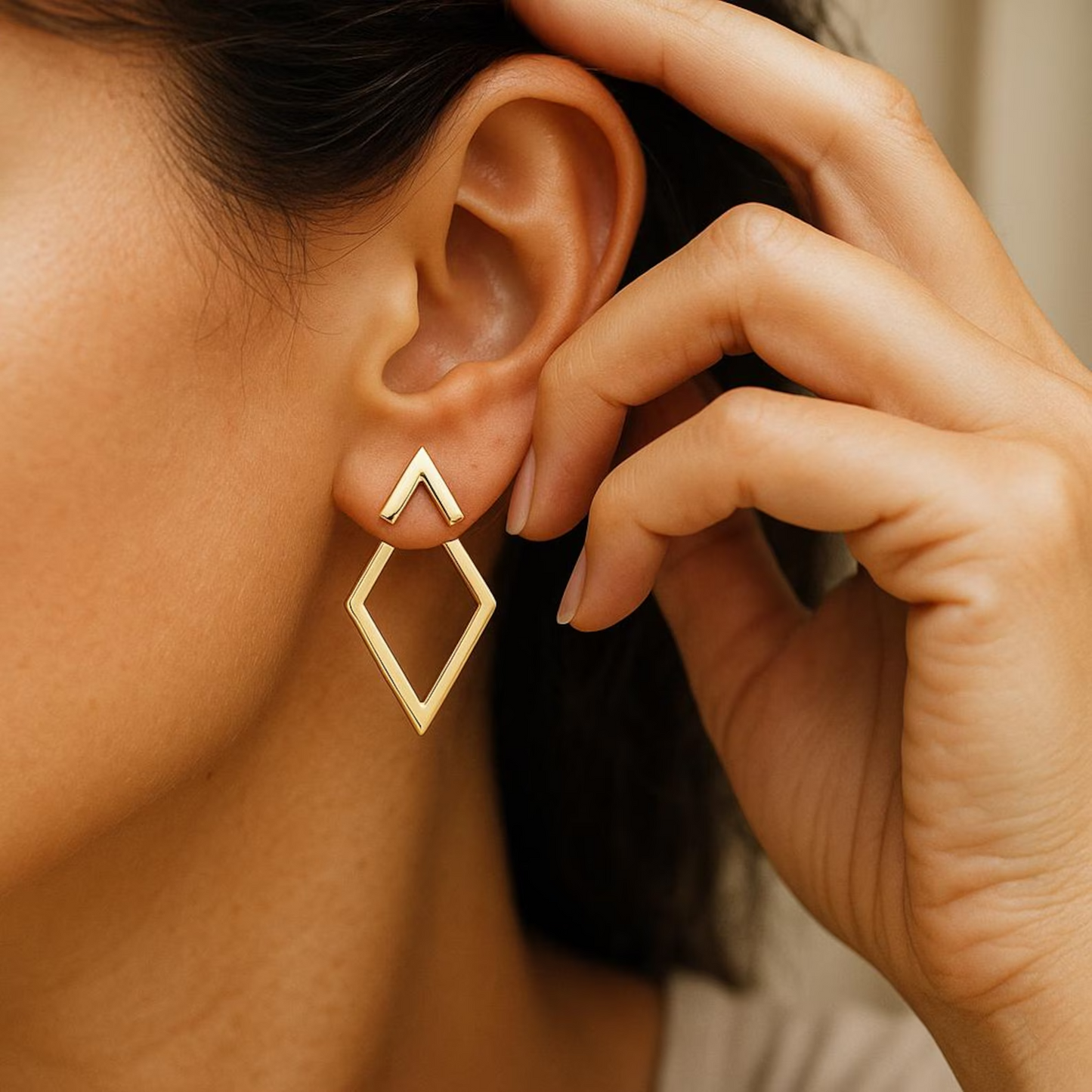 Zavina | Geometric Stud Earrings